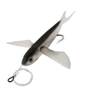 Hermoso Color de pesca de plástico suave señuelo volar peces Trolling aves - Product Image 3