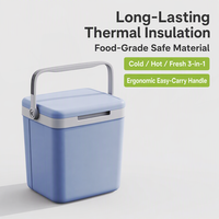 Glacière isotherme portable Cedar Space à double couvercle pour aliments, chaud et froid, pour camping et utilisation en voiture
