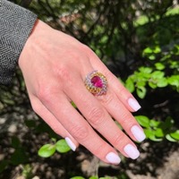 925er Sterlingsilber-Ringe mit Luxus-Rosa-Saphir, Wassertropfen-Design, Buntem Zirkonia, Schmuckring für Versprechen, Verlobung und Hochzeit
