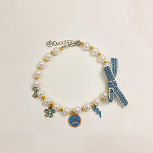 Collar de Perlas con Lazo para Mascotas, Colgante de Princesa, Adornos Dulces para Cachorro, Accesorios para Mascotas - Product Image 1