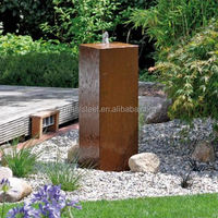 Fontaine de jardin en acier corten, table à eau