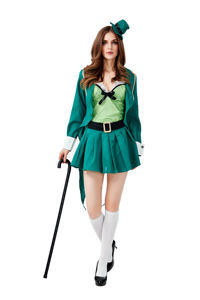 Irish <strong>St</strong> <strong>Patricks</strong> Lucky Leprechaun Fancy Dress Halloween <strong>Outfit</strong> Girl Anime Cosplay Out <strong>Patrick's</strong> <strong>Day</strong> Costume for Woman - Product Image 2