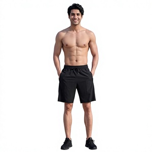 Pantalones cortos informales de longitud media para hombre, cintura elástica, poliéster, logotipo personalizado rápido, pantalones cortos diarios, envío DDP - Product Image 1
