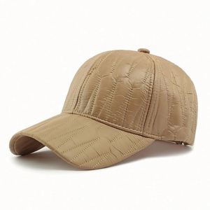 Gorras de Béisbol Coreanas con Diseño Acolchado de Moda para Invierno, Gorra de Béisbol Informal con Parte Superior Rígida para Mujer, Gorro Cálido - Product Image 4
