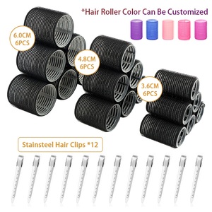 Velcro Hot Heatless Cabelo Rollers Curler para Volume Curls cabelo fino
