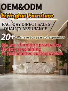 Comptoir de caisse en MDF personnalisé, devanture de magasin, petit, moderne, minimaliste, pour magasin de vêtements pour femmes, salon de coiffure, salon de beauté - Product Image 6