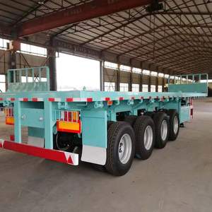 Semirremolque de contenedor de superficie plana Remolques de camión de 20 pies Portador de contenedores Remolque de superficie plana de 40 pies con bloqueo de contenedor - Product Image 2