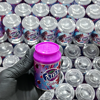 PCR25 Mini bocaux en plastique de stockage de canettes de soda de 100ml avec bouchon à vis pour salade, sucre, snack, biscuits, perles, bonbon en poudre