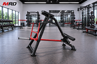 MRD Appareil de fitness commercial Rameur à barre en T en acier à résistance réglable avec système de sécurité pour les bras et le dos