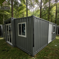 Maison conteneur extensible 40 pieds 3 chambres écologique étanche pour usage résidentiel, bar ou centre commercial