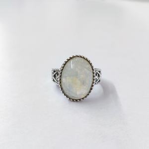 แหวนมูนสโตน เงินแท้ 925 แหวนพลอยมูนสโตน งานแฮนด์เมด คอลเลคชั่นแหวนสวย เครื่องประดับเงิน ราคาขายส่ง - Product Image 3