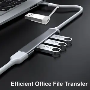 2 في 1 أو 4 في 2 وصلة Usb C محول ذكي من النوع C متعدد المنافذ لنقل المعلومات من النوع Usb 3.0 /2.0 فاصل المجمع للكمبيوتر المحمول والهاتف