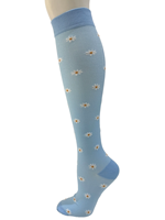 Chaussettes de sport en nylon de haute qualité, personnalisables, à imprimé floral, avec compression antidérapante du mollet