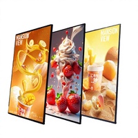 Kotak Lampu LED Aluminium Ultra Tipis A1 A2 A3 A4 untuk Iklan Kustom, 5000 Lumens Super Terang, Bingkai Poster Menu Persegi Panjang