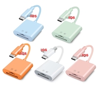 Nouvelle arrivée - Lecteur de carte mémoire 2 en 1 - USB C pour iOS - Transfert de cartes SD et TF vers iPhone, iPad, Mac, Android - Plug and Play