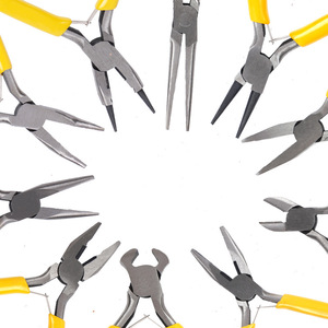 Mini Jewelry Pliers 10-Piece Set 4.5-Inch Yellow Handle Steel For Diy - Product Image 2