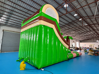 Toboggan gonflable avec mur d'escalade, château gonflable combiné, zone de saut, aire de jeux extérieure pour enfants, qualité commerciale