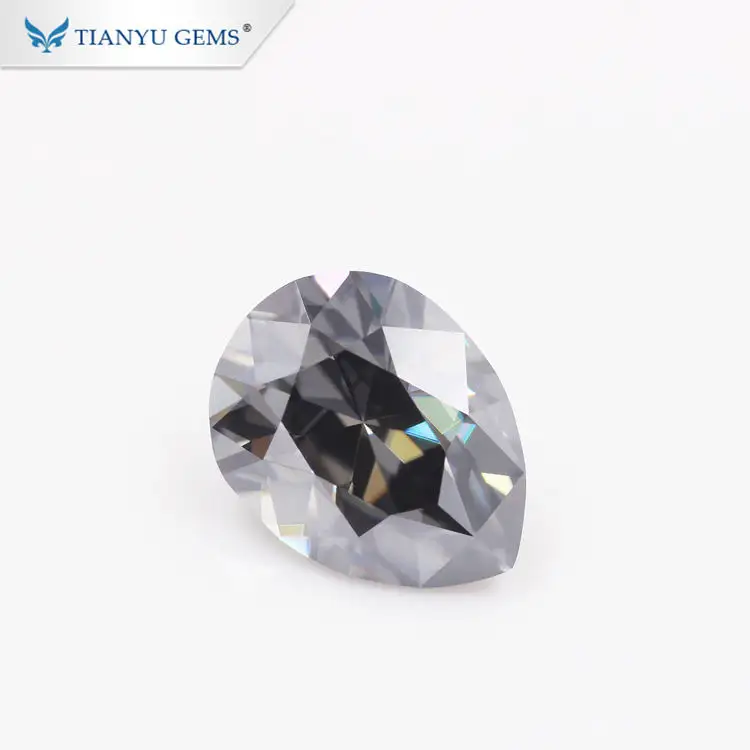 Tianyu factory wholesale 7*9 pear shape gray synthetic loose moissanite