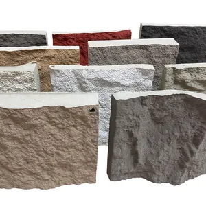 PU Stone Polyurethane Artificial Stone Exterior Fireproof Pu Faux Stone Wall Panels Pu Super Large Rock Veneer Wallpanel