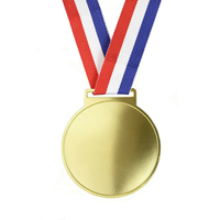 Médailles de récompense personnalisables en métal pour compétitions, or, argent, bronze, écoles, sports, avec design imprimé par sublimation