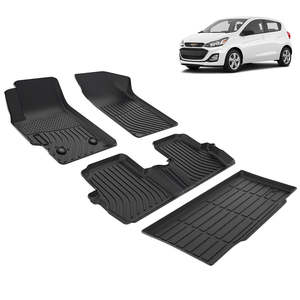 Tapis de sol avant et arrière M400, tapis de coffre tout temps, tapis de voiture à fond profond pour <span class=keywords><strong>Chevrolet</strong></span> Spark Gt 2015-2022, tapis de voiture thermoformé Tpe M400 - Product Image 2