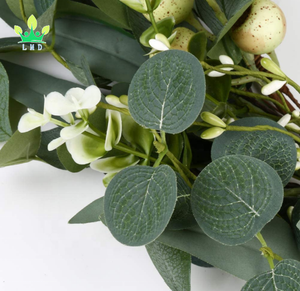Artificial <strong>Eucalyptus</strong> Leaves Wreath With <strong>Big</strong> Berries Greenery Wreath for Front Door Wall Window Decor - Product Image 4