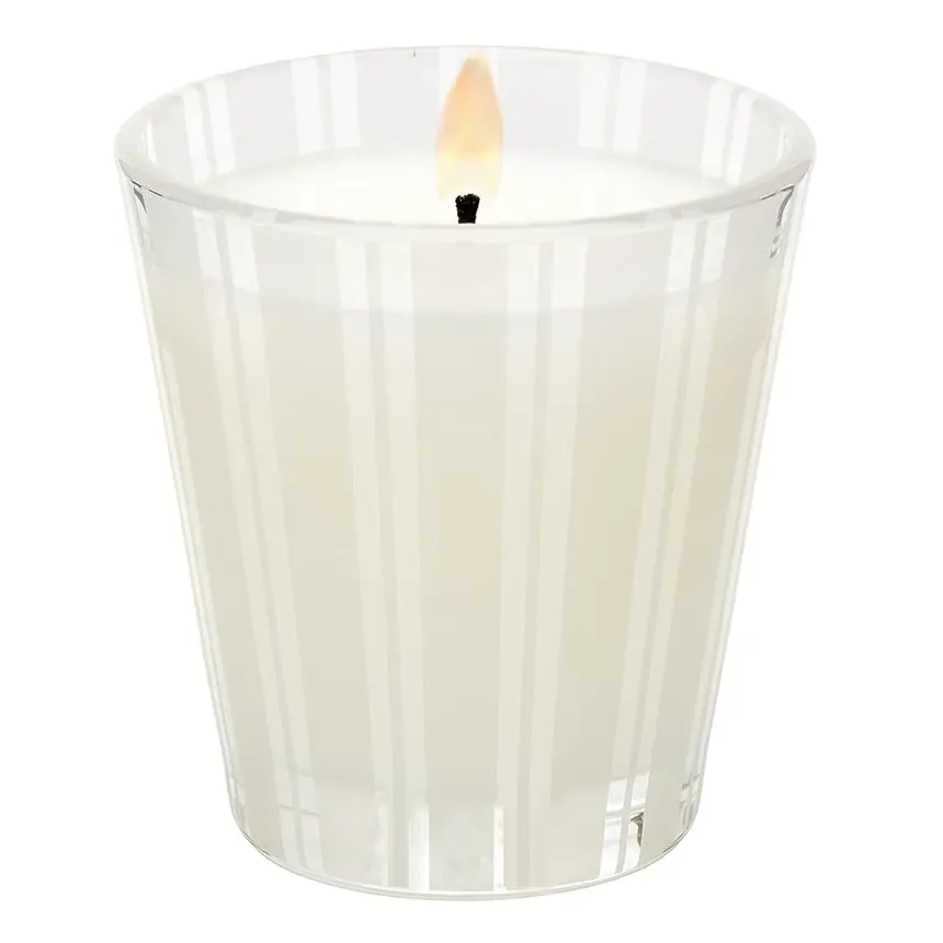 Velas de aromaterapia de cera de soja con logotipo personalizado, velas perfumadas clásicas de bambú blanco de larga duración para uso doméstico