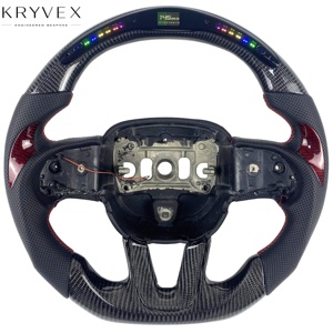 Volante Deportivo Kryvex para <span class=keywords><strong>Dodge</strong></span> SRT Challenge, Estilo Deportivo, LED Personalizado, Fibra de Carbono, para Jeep Grand Cherokee - Product Image 1