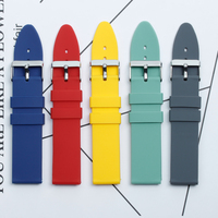 Bracelets de montre en silicone sportifs, souples, à libération rapide, 18 mm, 20 mm, 22 mm, 24 mm