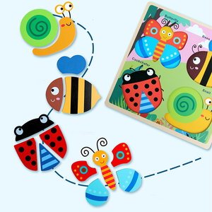 Jouets éducatifs pour bébés <span class=keywords><strong>de</strong></span> 1 à 3 <span class=keywords><strong>ans</strong></span>, blocs <span class=keywords><strong>de</strong></span> construction pour le développement <span class=keywords><strong>de</strong></span> l'intelligence, insectes, animaux, transport, puzzles cognitifs - Product Image 6