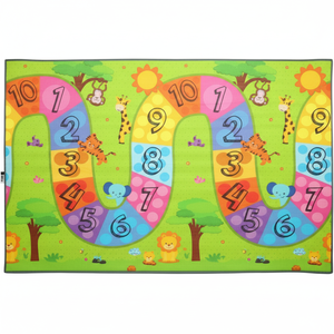 Alfombra de juego para bebés XPE de doble cara de 200x140x0,8 cm-enrollable, impermeable, espuma no tóxica Colurful Number Road - Funky Travel - Product Image 1