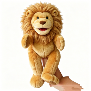 Peluche de León Marrón Personalizable con Crin, Peluche de León Sonriente, Peluche de León Realista, Compañero de Abrazos de León - Product Image 1