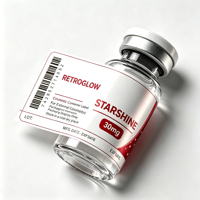 Étiquettes en vinyle holographique imprimées sur mesure, autocollants durables et imperméables pour flacons de 3 ml et 10 ml, emballage de flacons de réactifs