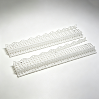Supports de Mahjong en Acrylique Effet Rotin 20 Pouces, Bords Ondulés Creux en Forme de U, avec Poussoirs pour Jeu de Mahjong Américain
