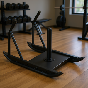 แฮนด์จับแผ่นน้ำหนักเหล็กสีดำ รุ่น Black Steel Power Sled 1/2  สำหรับฝึกน้ำหนักที่บ้าน ช่วยเพิ่มความเร็ว อุปกรณ์ออกกำลังกายสำหรับนักกีฬา - Product Image 2