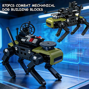 EPT 870개 기계식 개 어린이 교육용 블록 DIY 조립 STEM 두뇌 훈련 건설 장난감 - Product Image 1