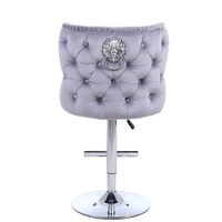 Tabouret de bar pivotant de style nordique YIBO, nouvelle conception, hauteur réglable, fabriqué à la main, avec un heurtoir en forme de lion