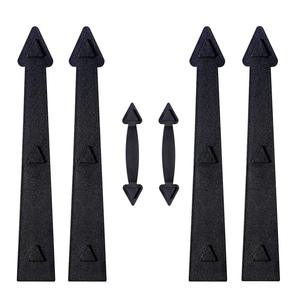 Accents de chariot Faux charnières Curb Appeal Decor Kit Noir Magnétique Porte de <span class=keywords><strong>Garage</strong></span> Quincaillerie Décorative - Product Image 1