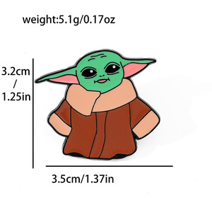 Insignia de <span class=keywords><strong>película</strong></span> Linda Stitch dibujos animados Yoda bebé alfileres esmaltados - Product Image 5