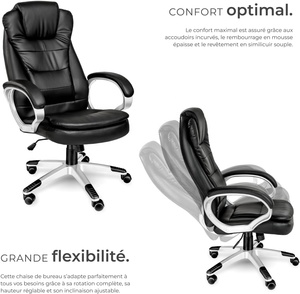 Chaise de bureau contemporaine et élégante, chaise de gaming pivotante pour ordinateur à domicile, offrant un confort pur, pour adultes, avec service client. - Product Image 4