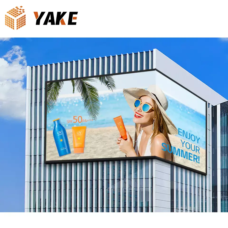 IP65 Led Scherm Outdoor P6 P10 Waterdichte Reclame Mall Led Display Billboard Gebogen Digitale Led Panel Voor Winkel Mall