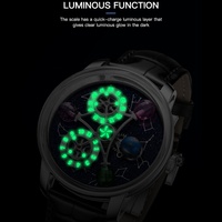 Montre mécanique lumineuse céleste, montre automatique unique avec planètes, lune et terre, montres Astronomia pour hommes, fabricants