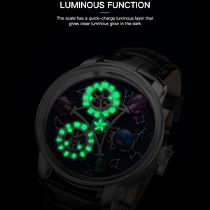 Reloj Mecánico Luminoso Celestial, Reloj Automático Único con Diseño de Planetas, Luna y Tierra, para Hombre, Fabricantes de Relojes Astronómicos - Product Image 2