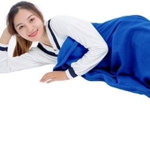 Sac de couchage en polaire Woqi, type enveloppe, 360g, léger, respirant, pour adultes, camping, randonnée, backpacking, bleu, rouge, orange, jaune - Product Image 1