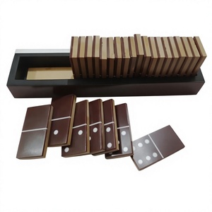 Jeu de dominos double six en bois et résine, fait main, de haute qualité, moderne, pour enfants et adultes - Product Image 3