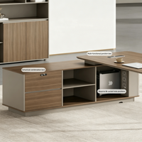 Bureau de direction de niveau E0, ensemble bureau et chaise de bureau moderne et simple, grand bureau de direction, bureau de gestionnaire, bureau de superviseur, bureau de président