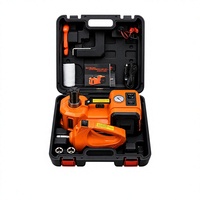 Kit de cric électrique pour voiture 12V 5 tonnes, cric hydraulique électrique avec clé à chocs, pompe de gonflage des pneus, ensemble d'outils de réparation d'urgence pour voiture