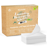Bandes de lessive biodégradables à base de plantes, écologiques, jetables, pour laver les vêtements, emballage en enveloppe
