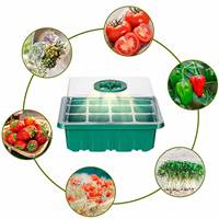 Kit de semis 5 pièces avec lumières de croissance, kit de semis, dômes d'humidité pour plantes, mini serre d'intérieur, station de propagation, germination