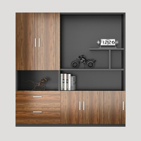 Armoire de données minimaliste moderne en bois mobilier de bureau pour patron fond de bureau maison hôtel utilisation financière fichier casier bibliothèque